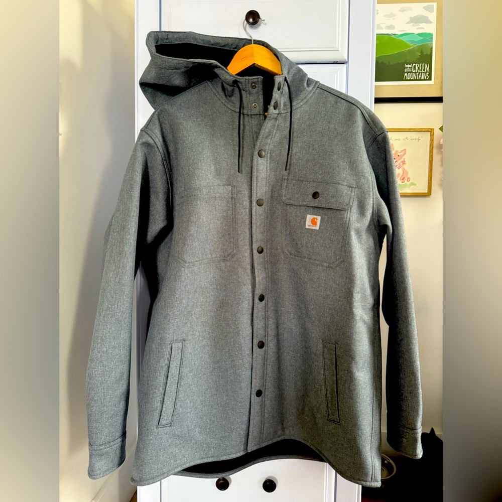 RAIN DEFENDER® RELAXED FIT HEAVYWEIGHT HOODED SHIRT JAC